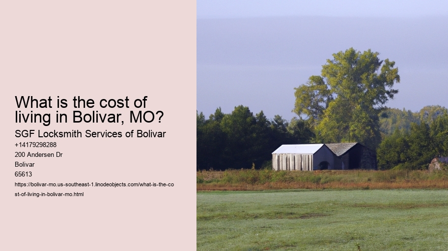 What is the cost of living in Bolivar, MO?